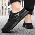thumbnail image 7 of Domzle Shoes for Men Casual Slip on Walking Sneakers Lightweight Breathable Mesh Fashion Gym Athletic Sports Workout Non Slip Trainers Black, 7 of 7