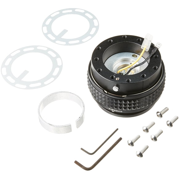 NRG Innovations SRK-210BK/BK Quick Release Kit (Black Body / Black Pyramid Ring)