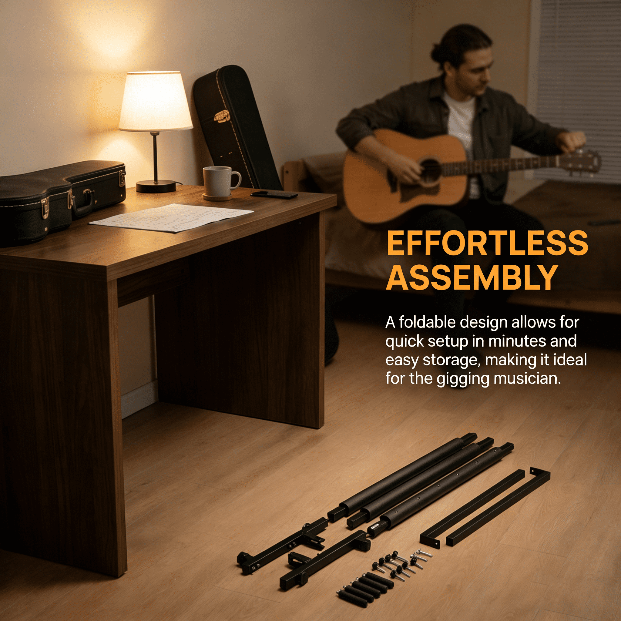 Olakula 5-Slot Multi Guitar Rack-Universal Guitar Floor Stand with Anti-Slip and Scratch Resistant Pads.