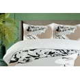 thumbnail image 4 of Ambesonne Retro Duvet Cover Sets, Folk, 2-King, Pale Grey Tan, 4 of 7