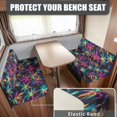 thumbnail image 2 of XYZCANDO Colorful Coconut Tree Pattern RV Dinette Cushions Bench Cover Cute Butterfly Print Comfortable Furniture Covers Washable Camper Accessories Stylish Loveseat Couch Cover for RV Camper, 2 of 6