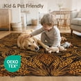 thumbnail image 4 of ODIKA Zebra Print Burnt Sienna Deep Contrasting Rectangular Leopard for Playroom, Bedroom, Reading Nook, Pet Friendly & Kids Safe Play, 4 of 7