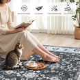 thumbnail image 4 of Wellber Vintage Area Rug for Bedroom,Soft Rugs for Living Room Nursery Carpet Home Decor,4'x6',Black, 4 of 5