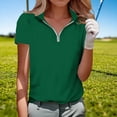 thumbnail image 5 of Dagugfen Golf Shirts for Women Quarter Zip Short Sleeve Lapel Neck Outdoor Casual Tops Business Work Wear Shirts, 5 of 5