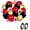 Black & Gold & Red, variant on KIRIKOU 12 Inch 60 Pack Silver and White Confetti Balloons Garland Arch Kit Chrome Metallic Shinny Pastel Balloons with Ribbons for Wedding Baby Shower Graduation Birthday Party Decorations
