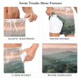 thumbnail image 5 of FORMRS Mens Swim Trunks Mesh Liner Quick Dry Casual Beach Board Shorts with Pockets, Sizes S-2XL, Mountains at Dawn, 5 of 9
