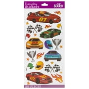 Sticko Solid Classic Multicolor Race Cars Vinyl Stickers, 25 Pieces