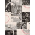 thumbnail image 2 of Well Woven Shay Grey & Blush Boxes & Circles Geometric Area Rug 5x7 (5'3" x 7'3"), 2 of 8
