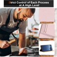 thumbnail image 5 of Leather For Apple iPhone 17e / 16e 6.1-inch Case , Stitching design Flip  Wallet Leather Case With Card Holder Magnetic Closure Shockproof Kickstand Protective Phone Cases Cover,Rose gold, 5 of 7
