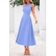 thumbnail image 5 of Vestido PRETTYGARDEN sin mangas plisado midi línea A azul celeste XL, 5 of 8