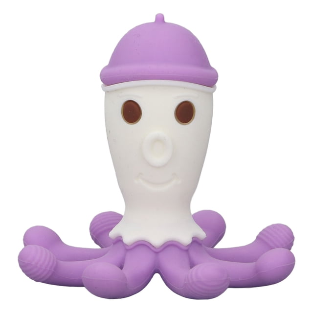 Juguete de dentición con forma de pulpo de dibujos animados para niños, juguete de dentición de silicona suave para viajes en casa