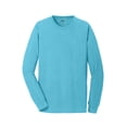 thumbnail image 5 of Port & Co Adult Male Men Plain Long Sleeves T-Shirt Tidal Wave 4X-Large, 5 of 6