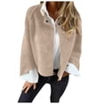 thumbnail image 1 of Veste Cardigan Décontractée à Manches Longues pour Femmes Automne Hiver Coupe Ample Bouton devant Couleur Unie Confortable Douce Tricotée, 1 of 7
