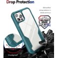 thumbnail image 3 of Wekity Vanguard Armor Compatible with iPhone 12 Pro Max Case,Rugged Cell Phone Cases,Heavy Duty Military Grade Shockproof Drop Protection Cover 6.7 inch 2020 (Turquoise), 3 of 5