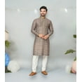 thumbnail image 4 of Light Brown Cotton Kurta Pajama Catalog 1001&ndash; Cultural Wear for Mens, 4 of 9