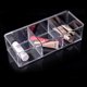 thumbnail image 5 of Caja de almacenamiento de cosméticos con almohadilla de algodón de 3 rejillas, dispensador de bolas de bastoncillos de algodón impermeable, organizador de maquillaje transparente acrílico, 5 of 8