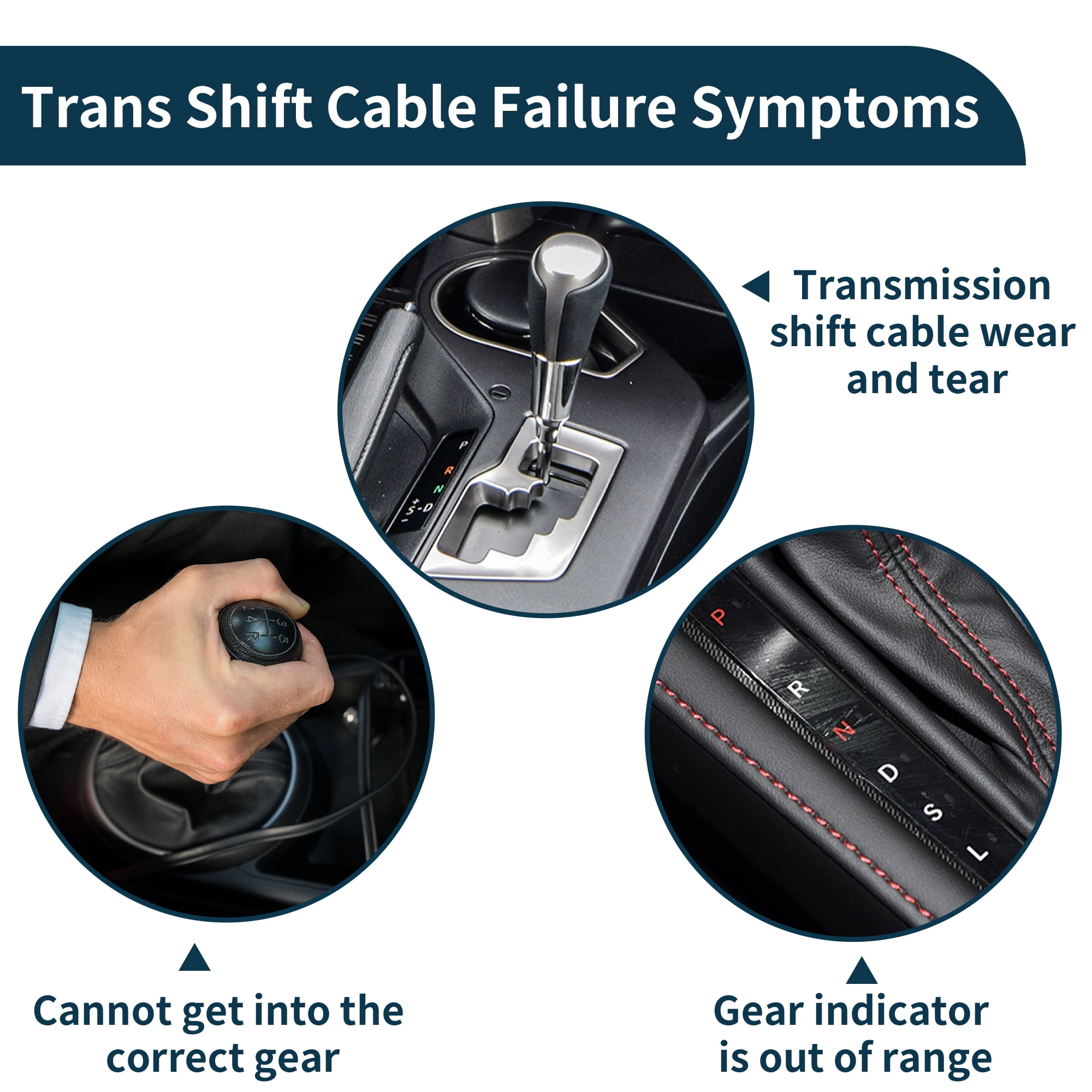 Unique Bargains Automatic Transmission Gear Shifter Cable for Ford Focus 2005-2007 Automatic No.5S4Z7E395C/5S4Z7E395BB Trans Gear Shift Control Lever Cable