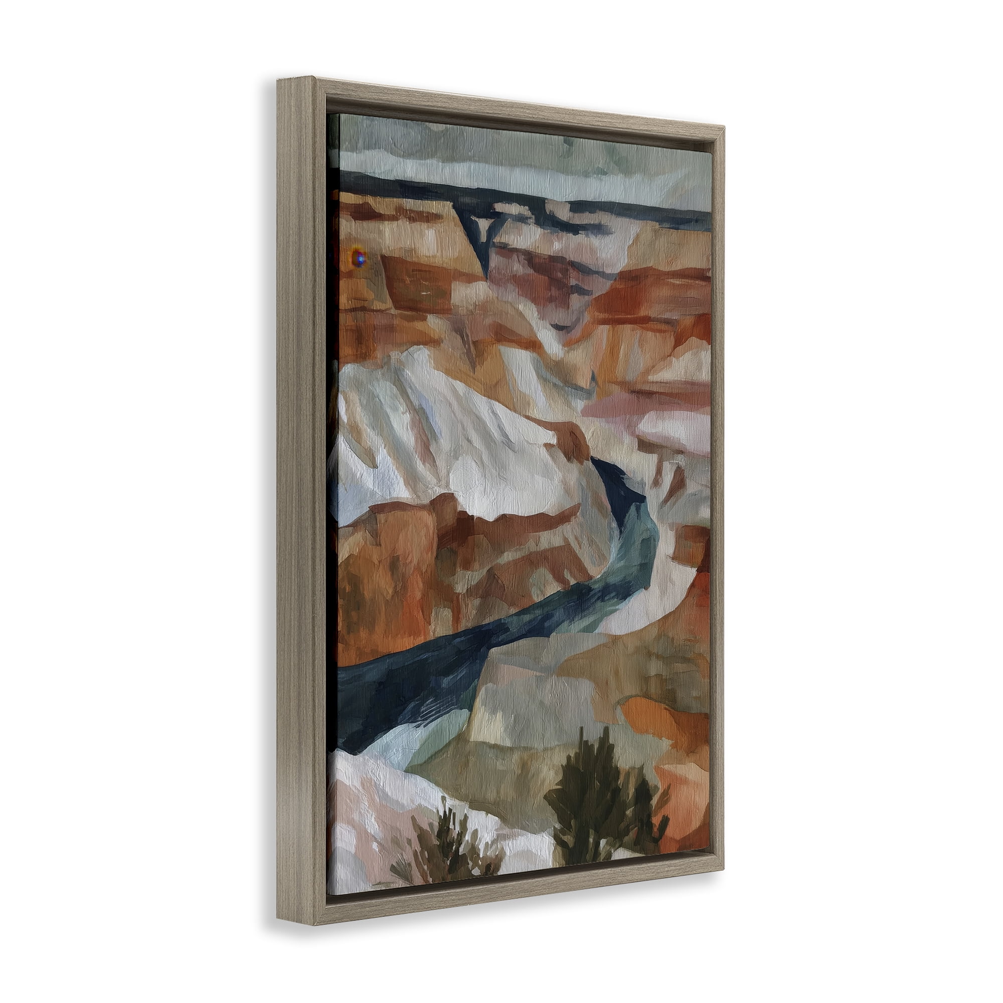Stupell Industries Canyon Rim Textures Impression Brown Framed Floater Canvas Wall Art, design by Chromatic Storm Studio
