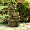 thumbnail image 3 of Teamson Home Outdoor Cascading Stacked Pot Waterfall Fountain, Brown, 3 of 6
