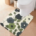 thumbnail image 2 of Yayeee Bath Rug for Bathroom Floor Non Slip Rectangle Fluffy Soft Absorbent Mat, 16"x24", Navy Flower, 2 of 7