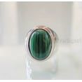 thumbnail image 2 of Malachite Mans Ring, Natural Green Malachite, Spiritual, Silver Jewelry, 925 Silver Ring, Birthday Gift, Heavy Mens Ring, Arabic Design, Ottoman Style Ring, Christmas, Turkey Mens Signet Ring, 2 of 6