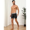 thumbnail image 4 of DARING DIVA Men's Stretch Waistband Boxer Brief Comfortable Solid Underwear 30 Black, 4 of 6