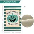thumbnail image 2 of AVOIN Halloween Garden Flag Watercolor Stripes Teal Jack-O'-Lantern Vertical Double Sided, Non-Food Treats Available Here Yard Outdoor Decoration 12.5 x 18 Inch, 2 of 7