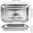 thumbnail image 2 of ABCISI Stainless Steel Cat Litter Box- Low Entry Litter Box for Small Cats Hamster Rabbits, Small Open Nonstick Metal Kitten Litter Tray, 31.50X21.50X4.50CM, Silver, 2 of 9