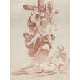 thumbnail image 2 of Jean Baptiste Marie Pierre 15x18 Gold Ornate Wood Frame and Double Matted Museum Art Print Titled - The Descent from the Cross (1773), 2 of 4