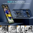 thumbnail image 2 of KOMI Case for Google Pixel 9/9 Pro with Slide Camera Cover+Screen Protector (1 Pack), Rotated Ring Kickstand Military Grade Shockproof Heavy Duty Protective Cover Navy Blue, 2 of 5