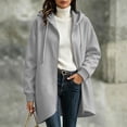 thumbnail image 3 of Perfectbot Women's Hooded Zip Up Jacket, Full Zip Fall Hoodie with Drawstring & Side Pockets, 3 of 8