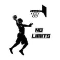 thumbnail image 2 of Sports Wall Decals for Boys Bedroom - No Limit Slam Dunk by Basketball Player Player DIY & Creativity Boy Girl Bedroom Wall Sticker - Size: 8 In x 10 In, 2 of 5