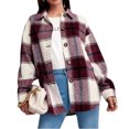 thumbnail image 4 of Pntutb moda mujer manga larga frente abierto suelta prendas de vestir exteriores impresión blusa abrigo tops blusa PNTUTB Pntutb-5352, 4 of 8