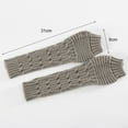 thumbnail image 5 of AURORA TRADE 1 Pair Winter Arm Gloves Solid Color Half Finger Knitting Twisted Texture Lady Mittens for Daily Wear, 5 of 8