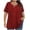 Red, variant on Plus Size Tops Sevevn Women's Fashion Summer Printed Plus Size Short Sleeve V-Neck Blouses Women's T-Shirts