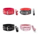 thumbnail image 5 of Gargantilla de piel gótico con cuerda de piel de tracción larga y collar, tamaño ajustable, adecuado para mascotas, color rosa, 5 of 5