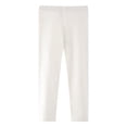 thumbnail image 2 of Gubotare Toddler Leggings for Girls Girl's Leggings Cross High Waisted Flare Pants Yoga Bootcut Pants Solid Color Full Length Bell Bottoms 3T (White,3 Years), 2 of 4