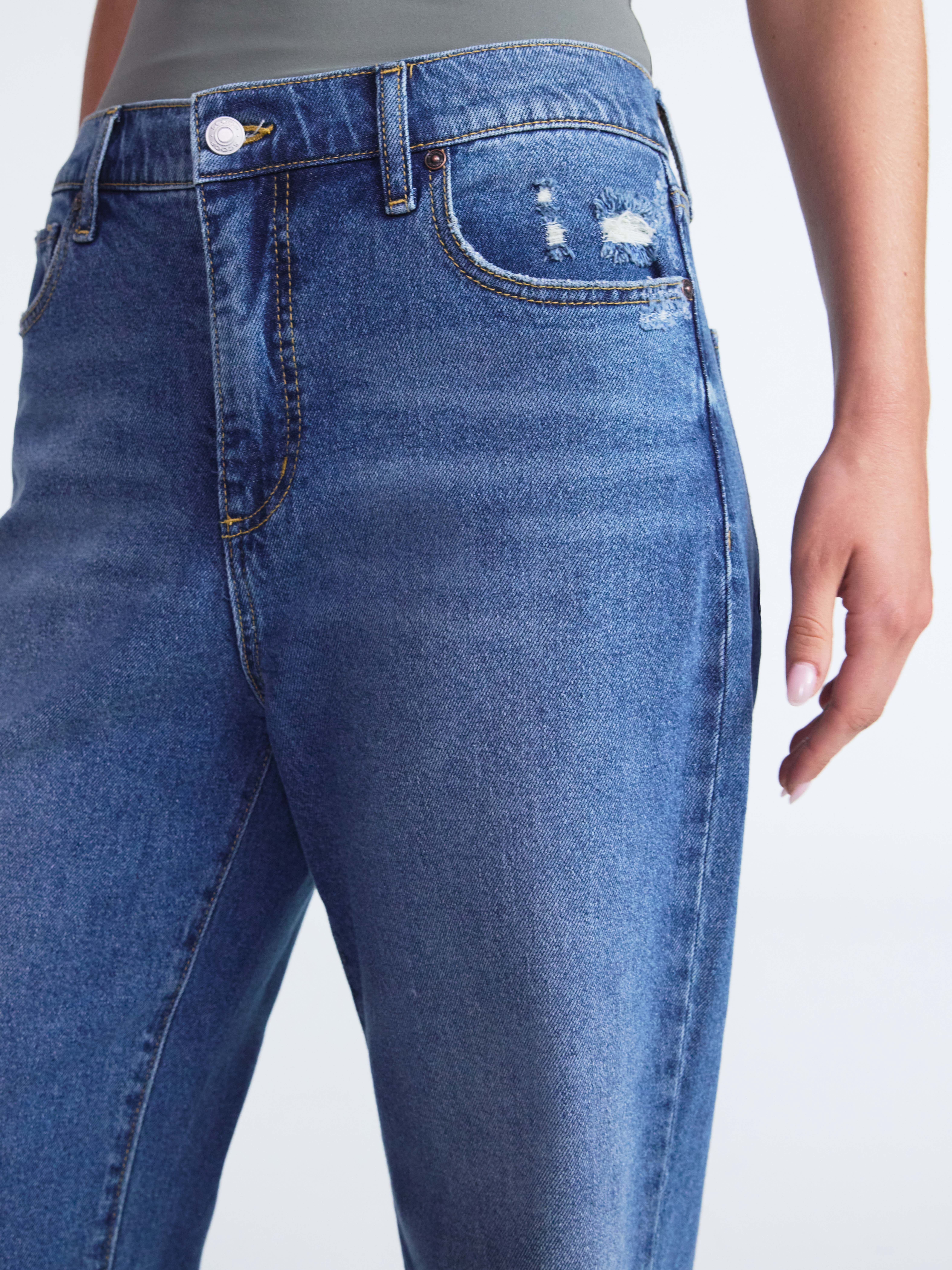 Scoop Women’s and Women’s Plus Baggy Wide Leg Jeans, Sizes 0-26