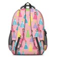 thumbnail image 3 of Princess and Dress Pink Pattern Cute School Backpack Bag with Padded Back and Adjustable Shoulder Straps 16.9 X 12.6 X 5.9 Inches, 3 of 5