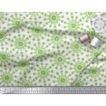 thumbnail image 2 of Soimoi Green Poly Georgette Fabric Geometrical Star Geometric Print Fabric by the Yard 52 Inch Wide, 2 of 3