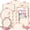 Pink, variant on Kikcoin Bakeware Set, 21-Piece Baking Pans Set Kitchen Carbon Steel Baking Sheet Pans with Silicone Handles, Cookie Sheets Nonstick(Beige)