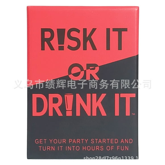 English risk drinking Risk couples or drink it couple friends game card