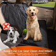thumbnail image 2 of Moclever Dog Car Seat Cover Waterproof Scratchproof Pet Back Seat Cover with Dog Seat Belt for Car Truck SUV, 2 of 15