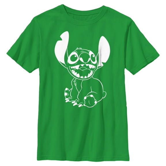 Boys Lilo & Stitch Negative Black and White T Shirt