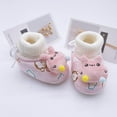 thumbnail image 4 of Infant Baby Cotton Booties Anti Slip Floor Slipper Shoes Socks Grippers Winter Warm Nursling Crib Shoes, 4 of 10