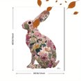 thumbnail image 3 of UXIEQU Floral Bunny Canvas Wall Art 15.75x11.81 Inches, 3 of 8