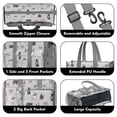 thumbnail image 3 of Teacher Tote Bag,Boston Terrier Teacher Utility Tote Bag,Large Work Tote Bags for Women with Multiple Pockets,Top Zipper Closure,13.8x10.6x6.7 Inch, 3 of 5