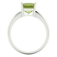 thumbnail image 4 of 2 ct Asscher Cut Natural Peridot Solitaire 14K White Gold Womens Engagement Ring, 4 of 5
