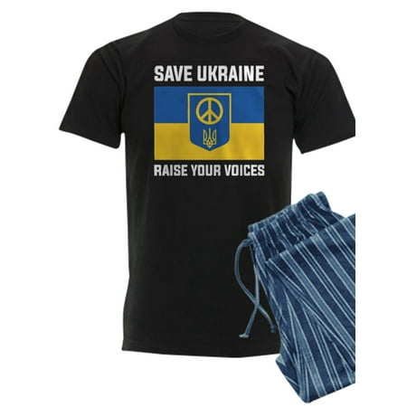 

CafePress - Save Ukraine Raise Your Voices - Men s Dark Pajamas