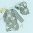 thumbnail image 3 of ATAIKU Baby Boys Swimsuit Turtles Toddler One Piece Zipper Bathing Suit Long Sleeve Rash Guard Swimwear Sunsuit with Sun Hat, 3 of 8